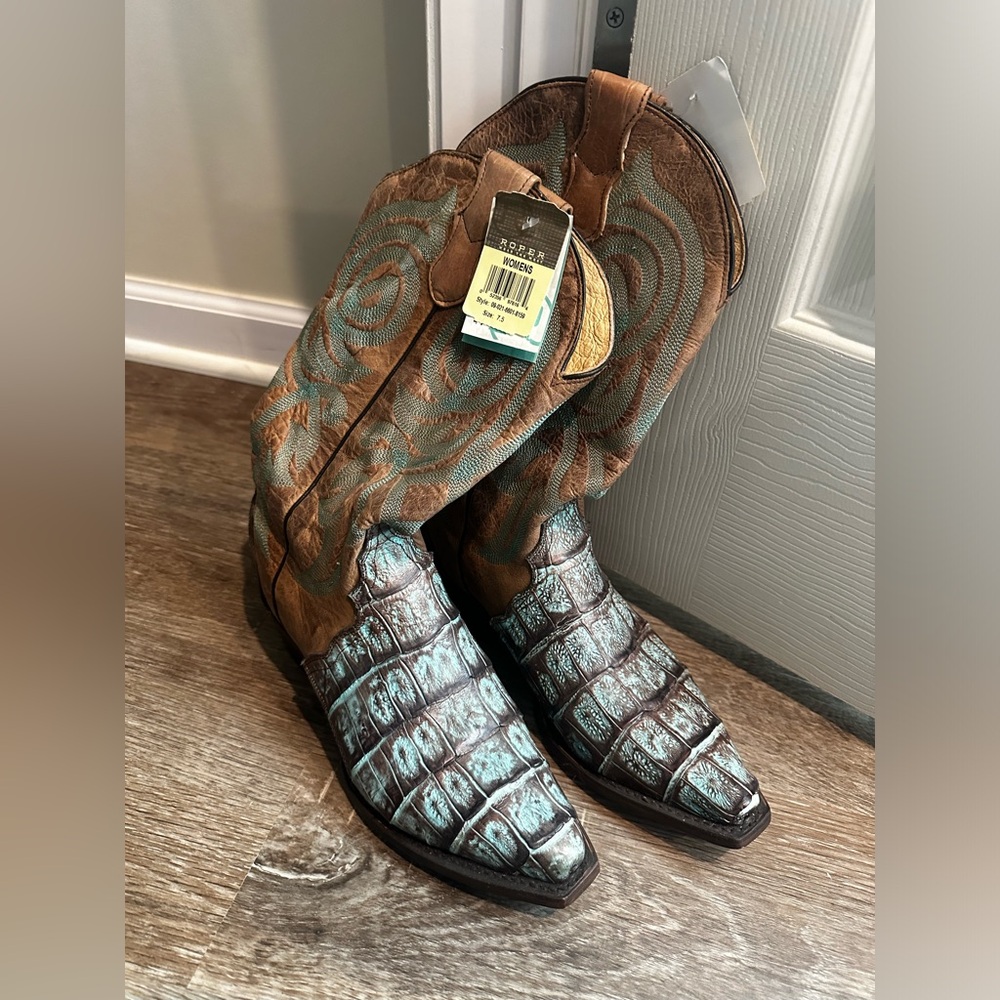 Roper Exotic Camen Cowboy Boots